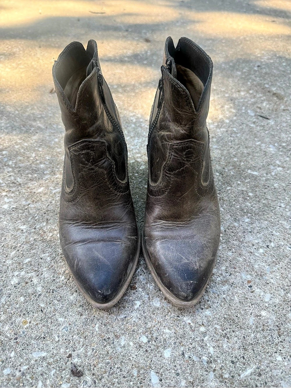 Frye Renee Seam Short Boot Leather Ankle Boots US 6M